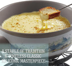 Artestia Swiss Fondue Set for Party - 2L Large Capacity Cheese Fondue Pot Melting Chocolate, Ceramic Fondue Pot, 6 Fondue Forks, Christmas, Wedding Gifts (Rockies Reverie)