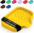 Zulay Kitchen Small Silicone Sponge Holder (4.9x3.3”) – Space-Saving Sink Organizer Tray for Sponge, Soap, Brush & More – Compact Non-Slip Dish for Kitchen & Bathroom (Yellow)