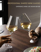 JBHO 17 oz Lead-Free Wine Glasses Set of 6, Hand Blown Durable Crystal Wine Glasses for Daily Use and Hosting Guests, Thin Rim for Serving Red and White Wine, Gift packing for any occasion