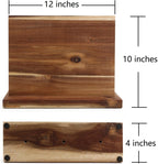 Resafy Large Magnetic Knife Holder,Acacia Wooden Magnetic Knife Block 12.5X10 Inches,Rack Magnetic Universal Stands with Strong Enhanced Magnets Strip Kitchen Storage Cutlery Organizer Without Knifves
