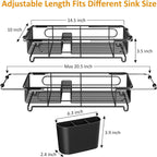 Expandable in Sink Dish Drying Rack,Small Dish Rack Over Sink with Utensil Holder,Stainless Steel Dish Drainers for Kitchen Counter,Sink Drying Rack for Small Space,14.5“-20.5” L x 10“ W x 3.5” H