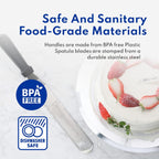 New Star Foodservice 38095 Angled Icing Spatula, 10-Inch Blade, 15-Inch Overall, Silver