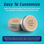 100 Custom Vinyl Stickers - Upload Your own Image, Text, Design, Logo - Personalized Logo Labels for Handmade, Packaging, Bottle, Jars, Candle, Brand Stickers (Brown, 1x1)