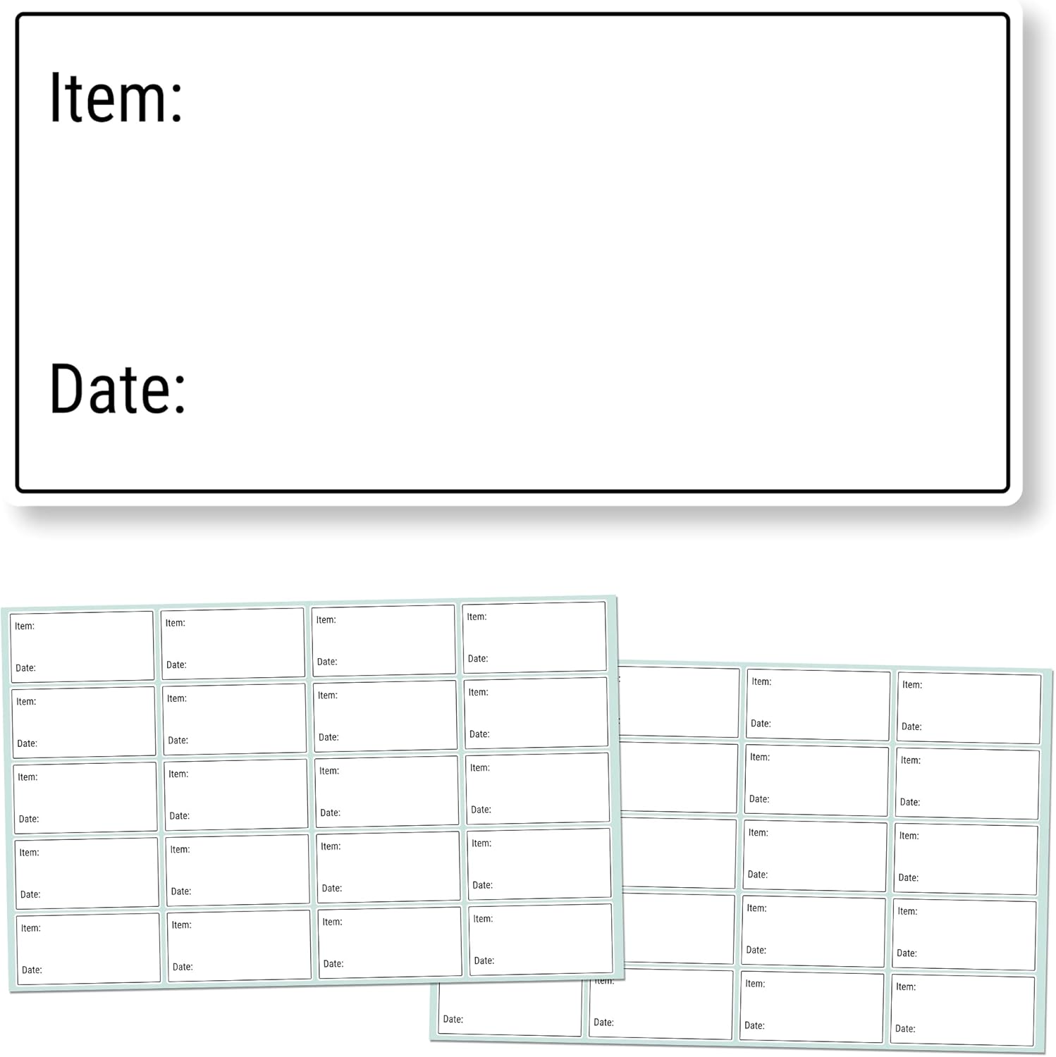 1500 Pack, 2" x 1", Removable Food Storage Freezer Date Labels Stickers