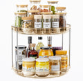 LAMU 2 Tier Lazy Susan Turntable Organizer 10.6'' Rotating Spice Rack Organization for Cabinet, Kitchen, Pantry, Countertop, Bathroom, Vanity, Medicine Cabinet Organizer, Amber
