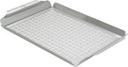 LITTLE GRIDDLE GT-525 Grill Pan and Grill Basket Set, High Sidewalls with Built-in Handles, Stainless Steel & Vented Design - Silver
