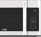 KoolMore KM-MOT-2SS Range Microwave Oven Lamp and 300CFM Recirculation Vent Hood, Auto Cook Menus, Reheat Function, 11 Power Levels, Timer, and Weight Defrost, 30 in/1.9 Cu. Ft, Silver