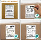 FungLam 4x6 Thermal Labels - 1000 Labels, 4 Rolls Direct Thermal Printer Label, Shipping Labels Compatible with Zebra, Rollo and Most Thermal Printer, Perforated Postage Label Paper, 250 Labels/Roll