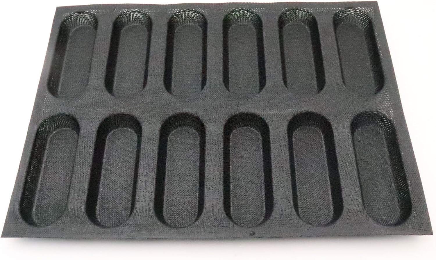 Bluedrop Silicone Hot Dog Bread Forms Mini Baby Sandwich Baking Molds Food grade Perforated Eclair Sheets for Home Oven