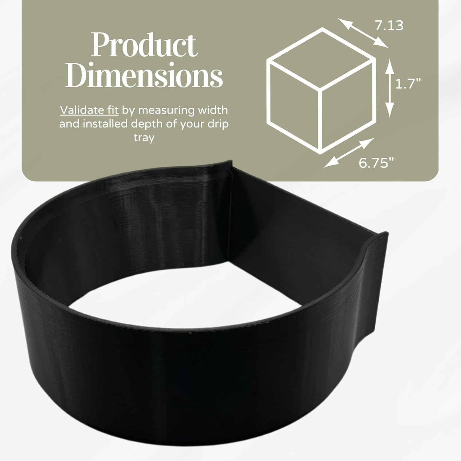 Drip Tray Mug/Cup Riser Made for the Keurig to Reduce Splashes - Riser Only (Black, K-Duo Plus 2.5 inches Tall)