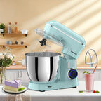 Stand Mixer, 6.5QT 10-Speed Tilt-Head Electric Stand Mixer, 3-In-1 Kitchen Mixer with Bowl, Dough Hook, Whisk and Beater, Food Mixer for Baking, Cake and Most Home Cooks, Blue