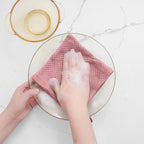 Homaxy 100% Cotton Waffle Weave Kitchen Dish Cloths, Ultra Soft Absorbent Quick Drying Dish Towels, 12 x 12 Inches, 6-Pack, Dried Rose