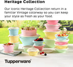 Tupperware Heritage Collection 7.6 Cup Cookie Canister, Vintage Light Pink Color, Dishwasher Safe and BPA Free Container (1.8 L)