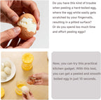 Set of 2 Hard Boiled Egg Peeler + Egg Slicer for Hard Boiled Eggs, Heavy Duty Metal Stainless Steel Egg Cutter for Egg Strawberry Mushroom Soft Fruit Kitchen Tool (Peeler+Slicer (Yellow & Sliver))