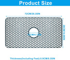 1 Pack 28"x15" Heat Resistant Silicone Sink Mat Protector, Non-slip Mat Kitchen Large Accessory, Dishwasher Suitable Sink Protectors for Bottom of Farmhouse Kitchen Stainless Steel