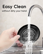 TRAPMATE Sink Drain Strainer | Reversible 304 Stainless Steel Kitchen Drain Cover | Anti-Clogging Garbage Disposal Strainer Fit US Standard Drain (Black)