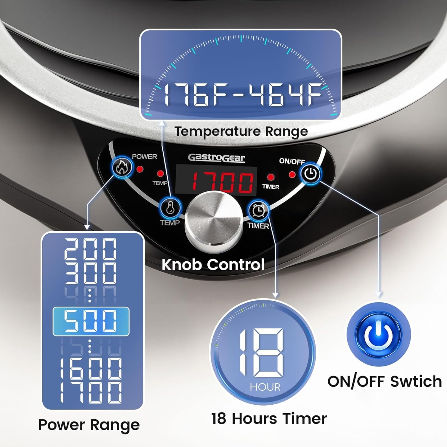 Induction Wok Cooktop, Induction Burner & Carbon Steel Wok with Lid, Rack, 16 Levels Power & Temprature Control, 18 Hours Timer, Auto-off Electric Wok 1700W (Black 110V~120V)