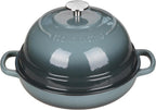 Enameled Cast Iron Dutch Oven Pot with Lid, Round Bread Oven for Homemade Sourdough Bread Baking, 6 Quart, Slateblue