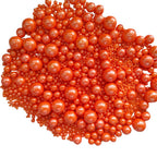 Edible Orange Sugar Pearls Candy Sprinkles 120G/ 4.23Ounce Baking Cake Sprinkles Cupcake and Cake Topper Cookie Decorations Wedding Party Valentines Halloween Christmas Supplies