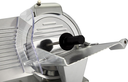 10" Premium Chromium-plated Steel Blade Electric Deli Meat Cheese Food Slicer Commercial and for Home use 240W BESWOOD250