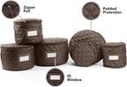 Covermates Keepsakes - Dish Storage Set - Padded Protection - ID Window - Stain Resistant - Machine Washable - China Storage, Bronze