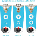 Universal Bathroom Sink Stopper in Brass, 1.04-1.97 Inch Pop Up Basin Sink Drain Stopper, Sink Drain Strainer with Anti Clogging Filter Hair Catcher, Brushed Nickel