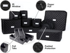 Covermates Keepsakes - Dish Storage Set - Padded Protection - ID Window - Stain Resistant - Machine Washable - China Storage, Black