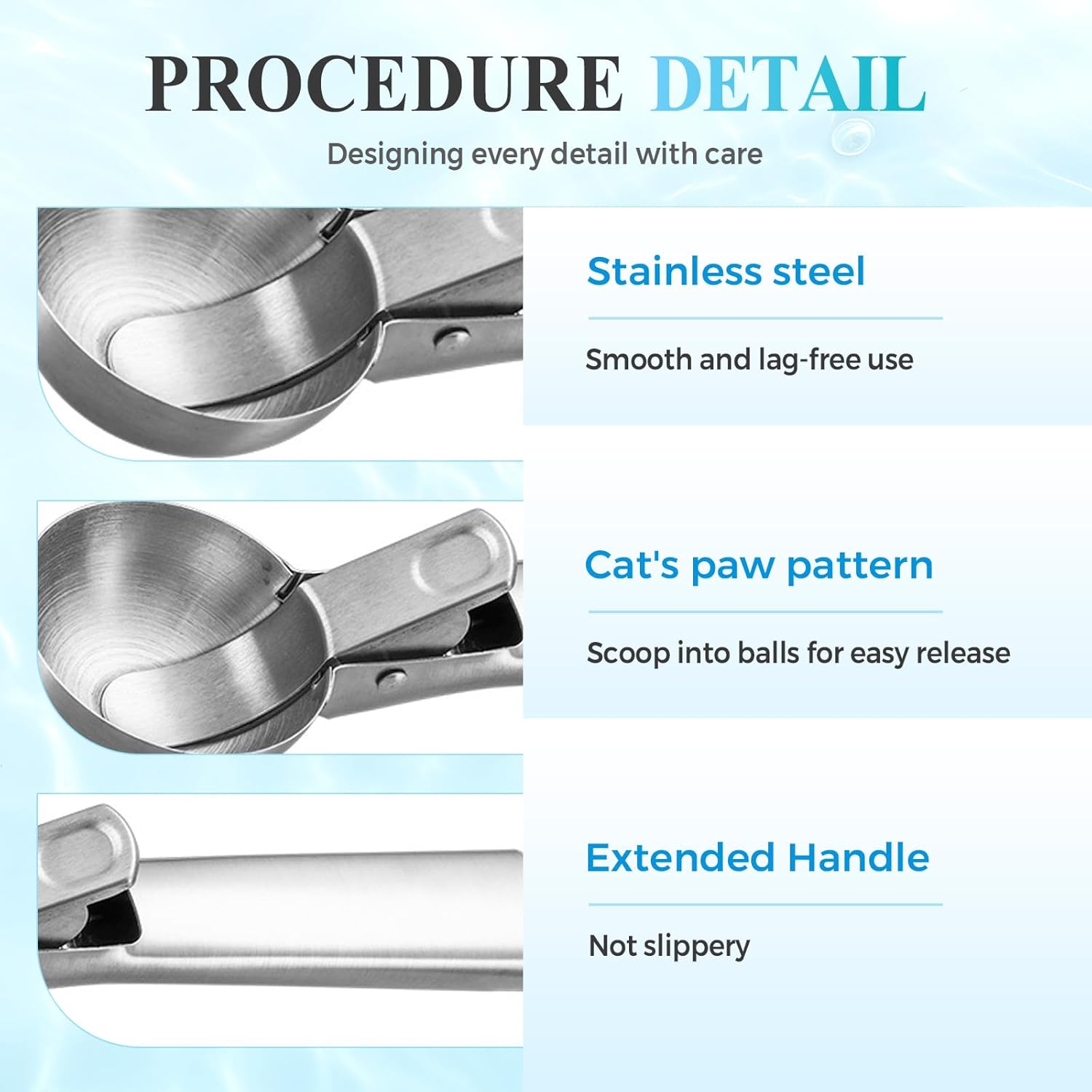 Ice Cream Scoop, 2025 New Heavy Duty Aluminum Scoop, Nonstick Gelato Scoop for Dessert Shop, Ergonomic Handle Metal Ice Cream Scoop for Home Use (2)