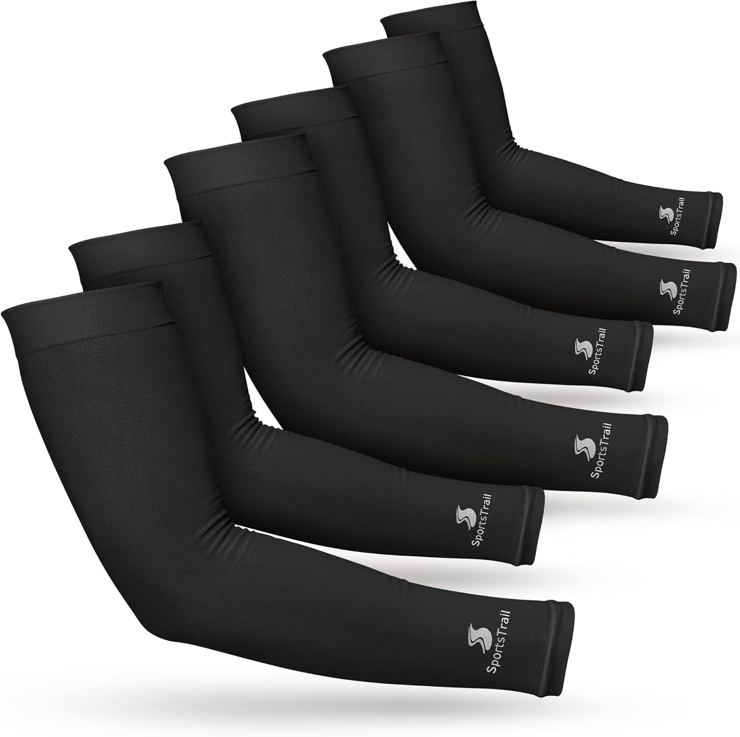SportsTrail Cooling Arm Sleeves for Men & Women – Breathable, UV Sun Protection, Sports Arm Sleeves for Women, Men & Youth