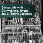 HexClad Hybrid Nonstick 6-Piece Pot Set with 2 Silicone Trivets, 2, 3, and 8-Quart Pots with Tempered Glass Lids, Stay-Cool Handles, Dishwasher-Friendly, Induction Ready, Compatible with All Cooktops