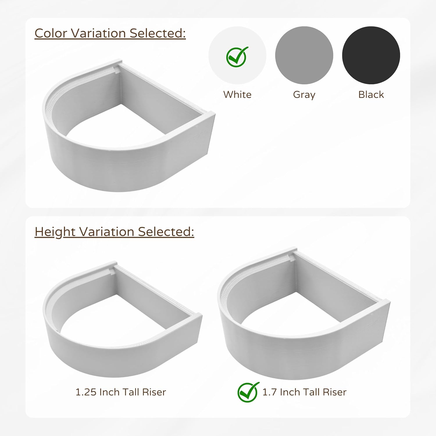 Drip Tray Mug/Cup Riser Made for the Keurig to Reduce Splashes - Riser Only (White, K-Slim 1.7 inches Tall)
