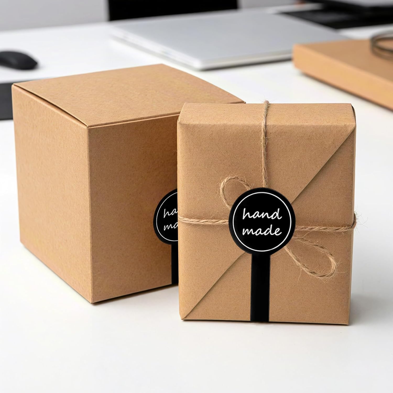 300 Pcs Handmade Stickers for Bakery Packaging – Black Self-Adhesive Food Labels for Homemade Baking, Tamper-Proof Seal Stickers