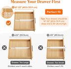 Lifewit 4 Pack Kitchen Drawer Dividers 2.36" High, 16"-22" Adjustable Drawer Organizer for Utensils/Clothes/Makeup, Plastic Expandable Separators in Dresser/Bedroom/Bathroom/Office Storage