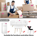 STARLIBOO Removable Colored Labels Stickers, 3X5 Inch Removable Large Label Stickers for Moving Boxes and Storage Bins- Waterproof- Tear Resistant (Rose Pink)