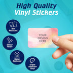 100 Custom Vinyl Stickers - Upload Your own Image, Text, Design, Logo - Personalized Logo Labels for Handmade, Packaging, Bottle, Jars, Candle, Brand Stickers (Watercolor, 3x2)