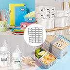 STARLIBOO Removable Labels, Blank Freezer Labels for Food Containers, 1x2 Inch Freezer Stickers, Freezer Labels to Write on/Waterproof Labels/Easy Peel Off (Black Border, 360 Labels)
