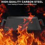 Carbon Steel Griddle - Professional Cookware Griddle Pan for Induction, Stove Top, Gas Grill, Cooktop, Electric and more, 24" x 10" NonStick Flat Top Griddle Plate Skillet, Indoor/Outdoor Use