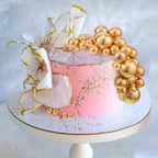 108 Pcs Balls Cake Topper DIY Cupcake Insert Foam Balloons for Cake Baking Wedding Anniversary Birthday Decoration(Gold,Multi Sizes)