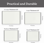 SMIRLY Plastic Cutting Board Set with Holder 4 Pieces, Non-Slip Dishwasher Safe Chopping Boards for Kitchen, Grey & White