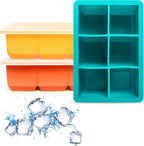 Silicone Ice Cube Trays 3 Pack - Large Size Silicone Ice Cube Molds with Leak Proof Removable Lid Square Ice Cube Tray And BPA Free for Cocktail,Whiskey, Stackable Flexible Ice