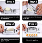 2 Packs Egg Slicer,Strawberry Slicers, Stainless Steel Wire Egg Slicer for Hard Boiled Eggs, Heavy Duty Aluminum Base Metal Egg Cutter for Egg Strawberry Soft Fruit & Food, Dishwasher Safe