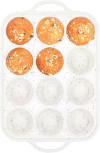 Silicone Muffin Pans for Baking 1 Pack, 2.8 Inch with Metal Reinforced Frame, Regular Size Nonstick Silicone Cupcake Pan 12 Cups for Baking Homemade Muffins, Cupcakes, Dishwasher Safe BPA Free