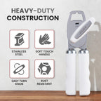 Zulay Kitchen Heavy Duty Stainless Steel Can Opener Manual with Bottle Opener - Rust Proof Manual Can Opener With Turn Knob & Soft Grip Handles