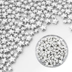 Dazzjoy Edible Silver Star Sugar Sprinkles, 4.23oz, Mix Size, Candy Star Sprinkles for Cake Decorations and Cupcake Toppers, Ice Cream, Wedding Party Valentines Easter Supplies