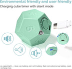 KADAMS Pomodoro Cube Timer Productivity-11 Preset Countdowns, Flip-to-Start Gravity Activation - Sound Vibrate Mute Rechargeable - Ideal for ADHD Kid Kitchen Classroom Cook Study Exercise - Green