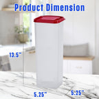 Buddeez Bread Buddy Bread Box – Keeps Bread Loaves Fresh - Red Lid, Pack of 1