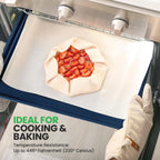 NutriChef Non-Stick XL Cookie Sheet for Baking - Premium Extra Large Carbon Steel Baking Tray for Cookies, Jelly Rolls, Pastries, & More - Blue Diamond, 22" x 16"