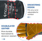 TICONN Welding Gloves, 16 IN L/XL/XXL 1000°F Heat-Resistant Fireproof Leather Gloves for Welders, Stick, Forge, Mig, Tig, BBQ