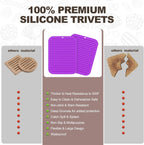 Joyhalo Silicone Trivet Mats Pot Holder Hot Pads Plate Holder Gripper Pad Garlic Peeler Drying Mat Coasters