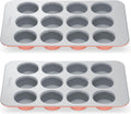 Caraway Non-Stick Ceramic 12-Cup Muffin Pan Duo - Naturally Slick Ceramic Coating - Non-Toxic, PTFE & PFOA Free - Perfect for Cupcakes, Muffins, and More - Perracotta
